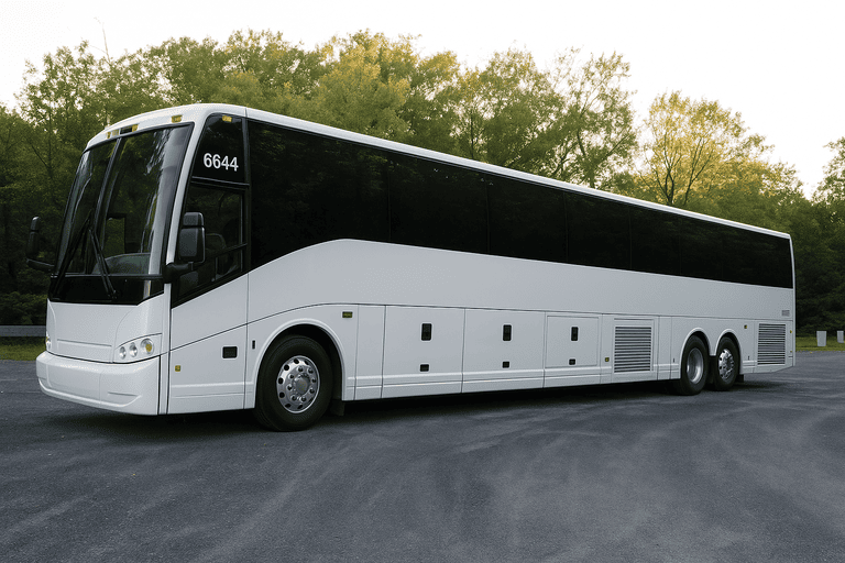 exterior of Charter Bus Rental Marietta coach bus
