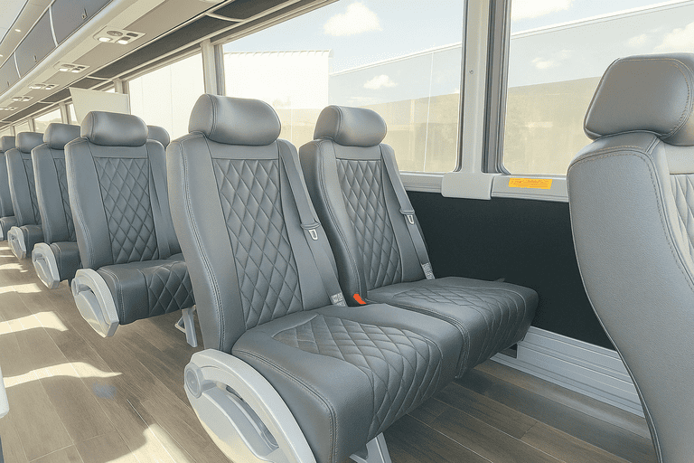 interior of Charter Bus Rental Marietta charter bus